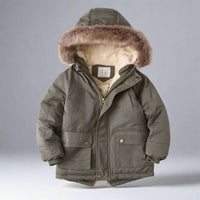 Thumbnail for CozyTrend – Elegant og varm – Parka vinterjakke med pelskrage