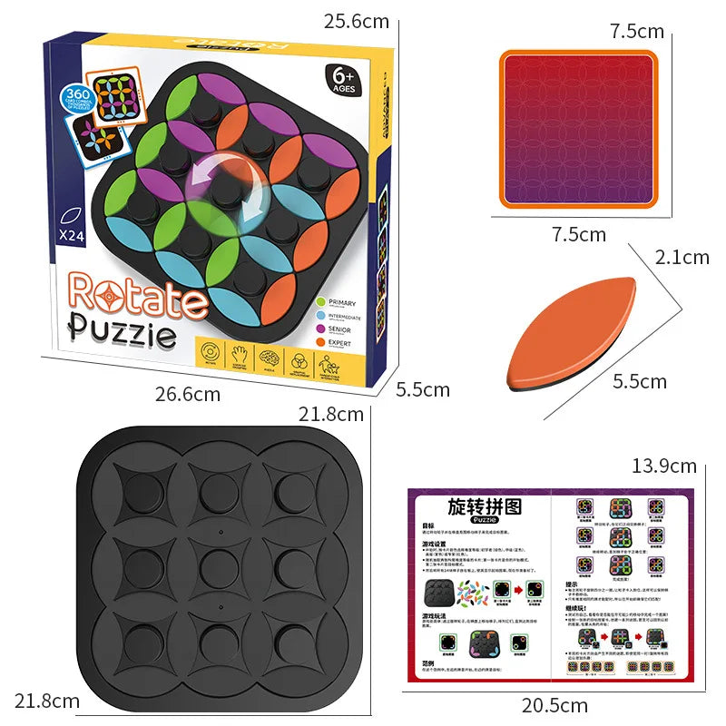 Rotating Logic - Utfordrende puslespill - Tangram brettspill
