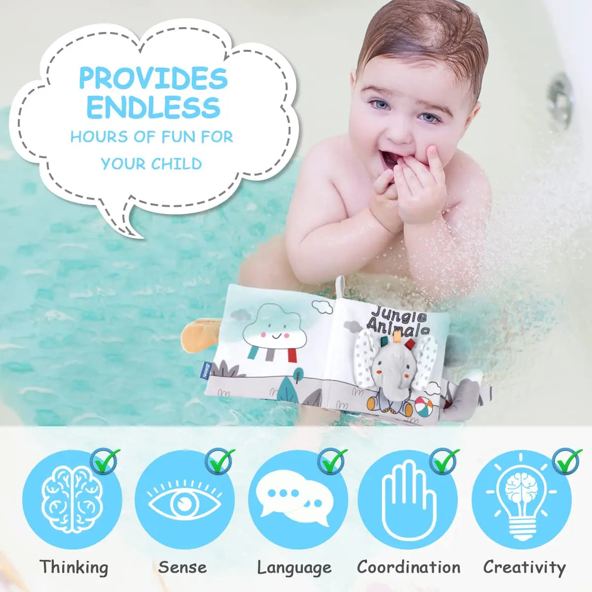 Soft Sensory Book – Kjenn og oppdag - Babyhefte