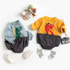 Mini Fashion – Myk fleecedress med Dino-trykk