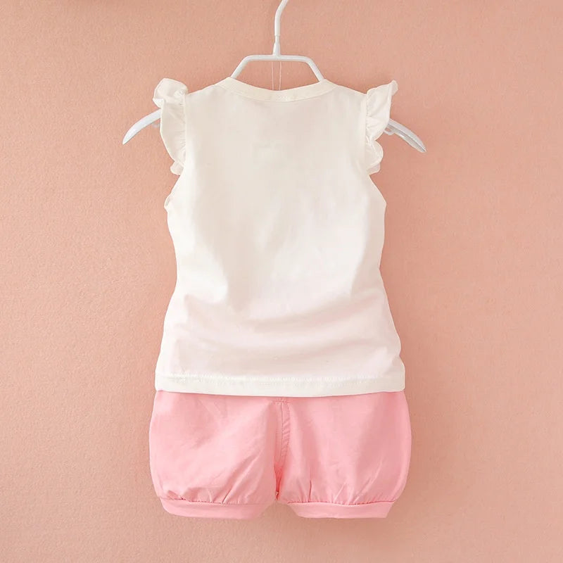 Mini Fashion - Sommersett i bomull - shorts og t-skjorte