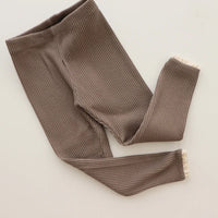 Thumbnail for Mini Fashion - Myk og komfortabel - Leggings i ribbestrikk