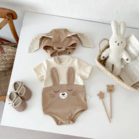 Thumbnail for Mini Fashion - Komfortabel bomullsdrakt - søtt kanindesign