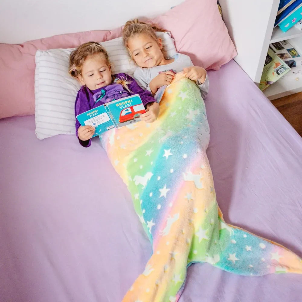 Mini Fashion - Lyser i mørket - Havfrue teppepose
