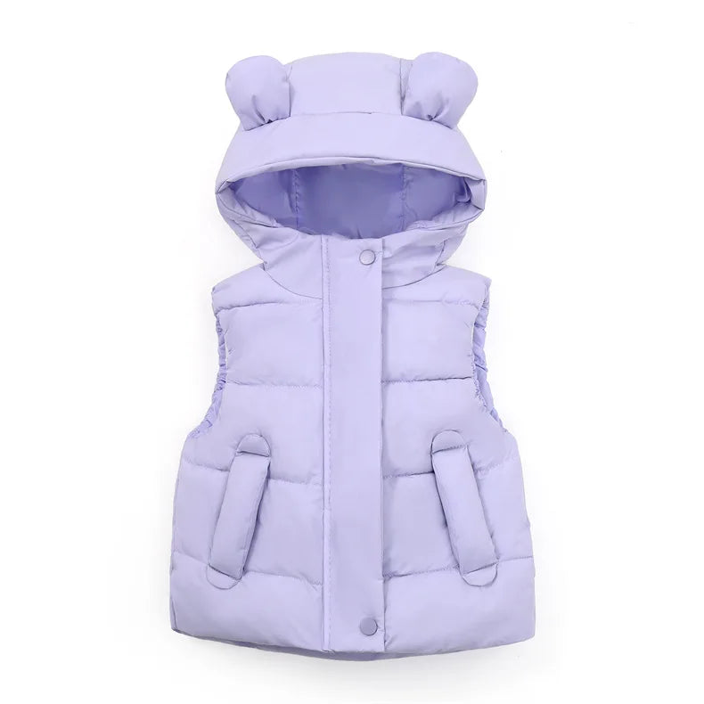 Mini Fashion - Varm og moteriktig - Boblevest med hette