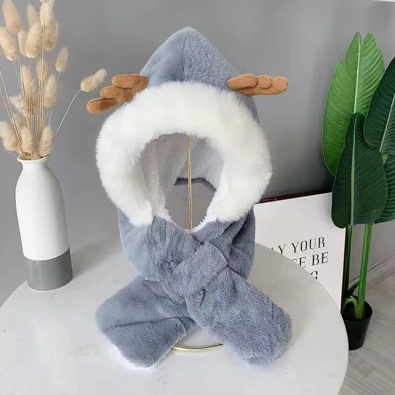 Mini Fashion - Varm og koselig - Lue og skjerf i ett
