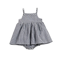 Thumbnail for Mini Fashion - Romper - rutete kjole til små jenter