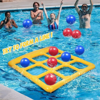 Thumbnail for Pool Tic Tac Toe – Fargerikt og morsomt - Pool-lekesett med fire på rad