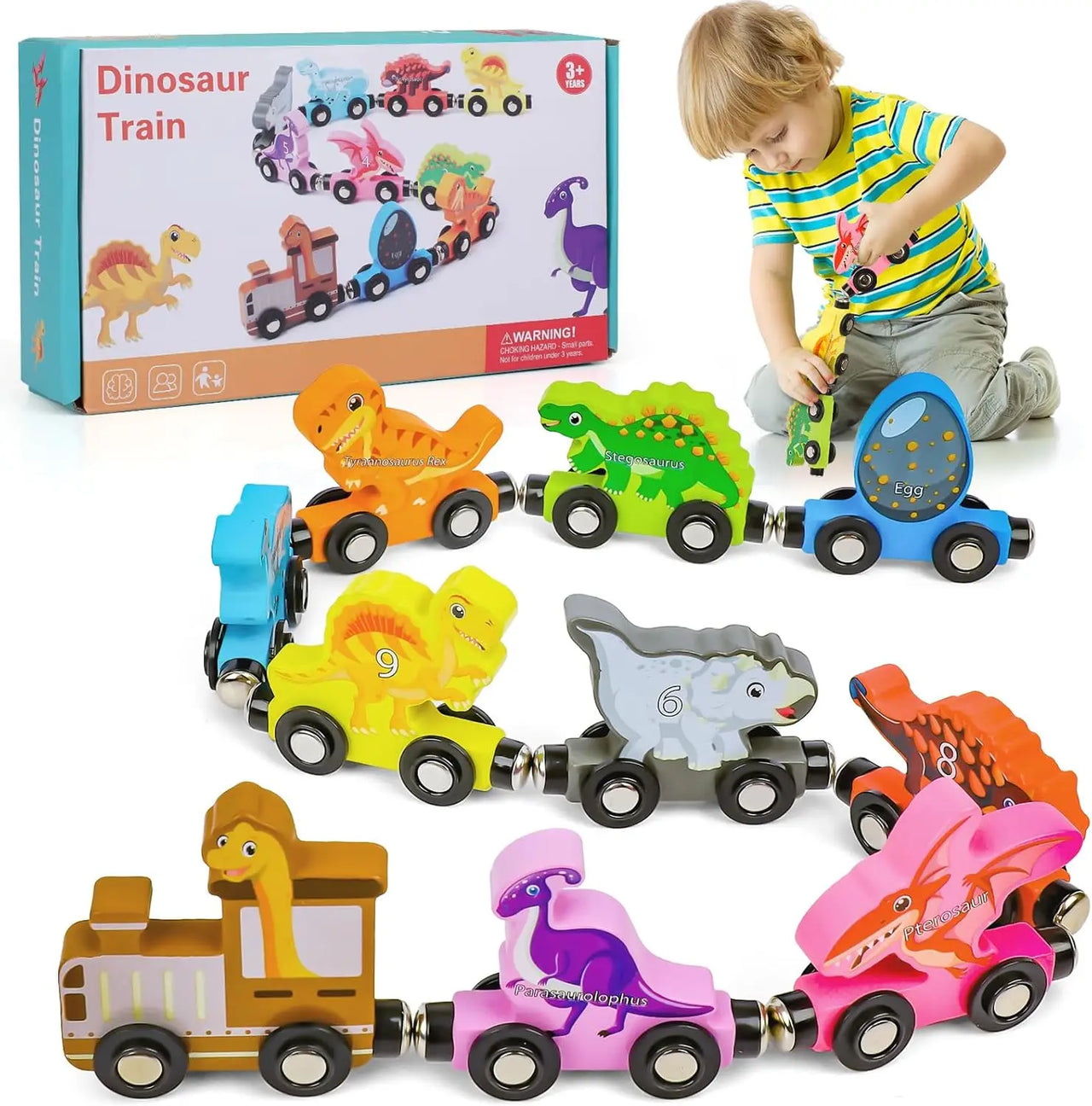 Tiny Express – Fargelegging og forming - Togleker i tre