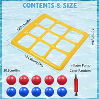 Thumbnail for Pool Tic Tac Toe – Fargerikt og morsomt - Pool-lekesett med fire på rad