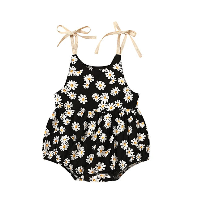 Mini Fashion - Blomstrete babyromper - sommerdrakt til baby