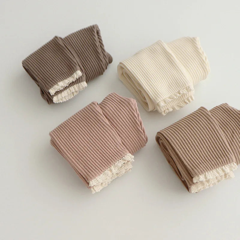 Mini Fashion - Myk og komfortabel - Leggings i ribbestrikk