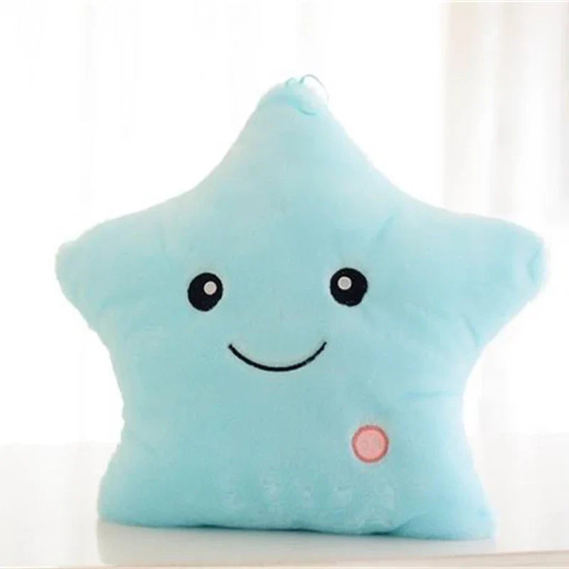 Glow Star Pillow – Stjernekos i sengen - Lysende kosete pute