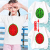 Mini Fashion - Flott tosidig paljettmotiv - T-skjorte med vannmelon