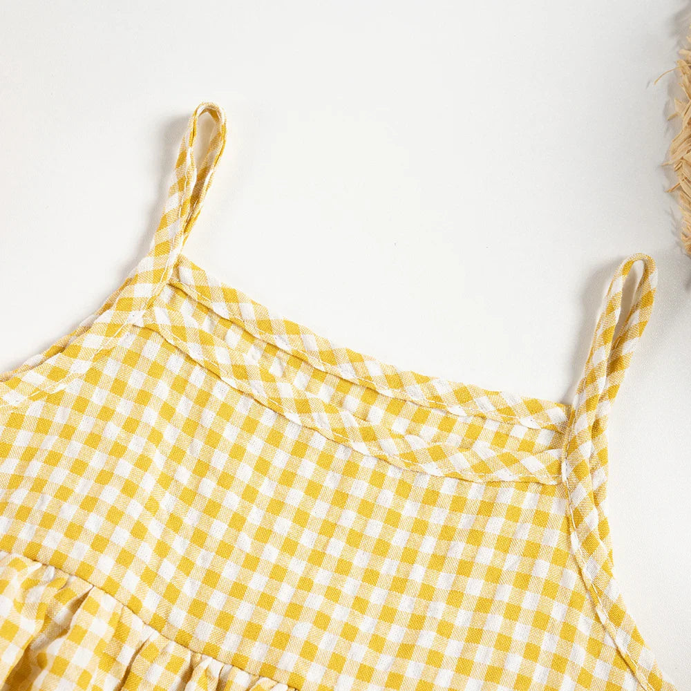 Mini Fashion - Romper - rutete kjole til små jenter