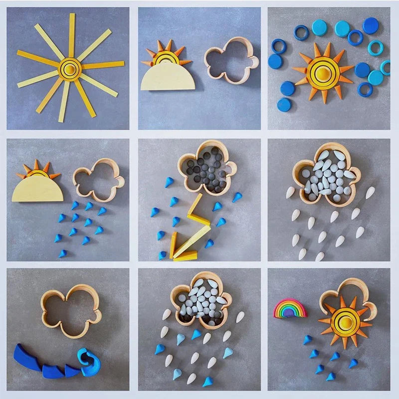 Rainbow Blocks™ – Kreativ fargeleggingsmoro – Fargeleggingsspill i tre