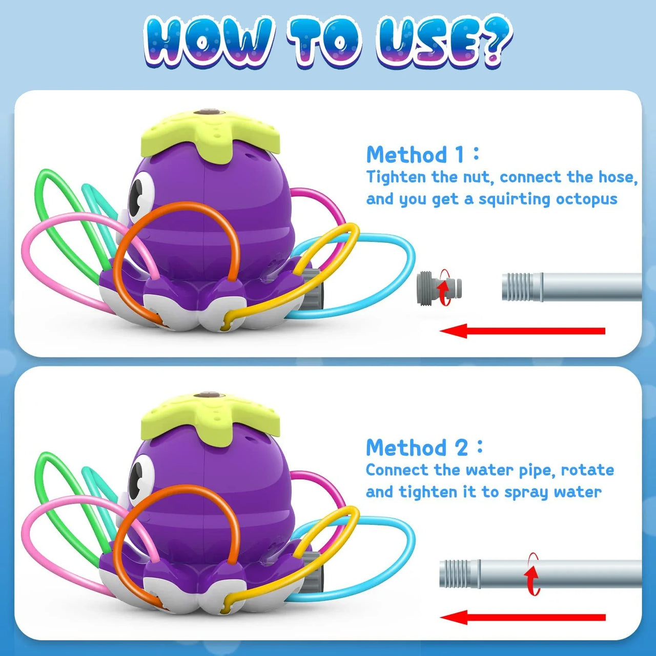 Octopus Sprinkler – Sprutende Blekksprut - Vannlek i hagen