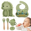 Dino Tablewear Set - 7-delers sett - Barneservise i silikon