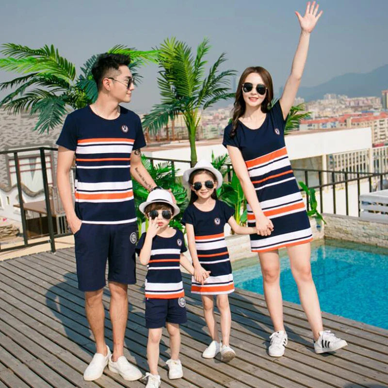 Mini Fashion - Matchende familie - Stripete familiesett
