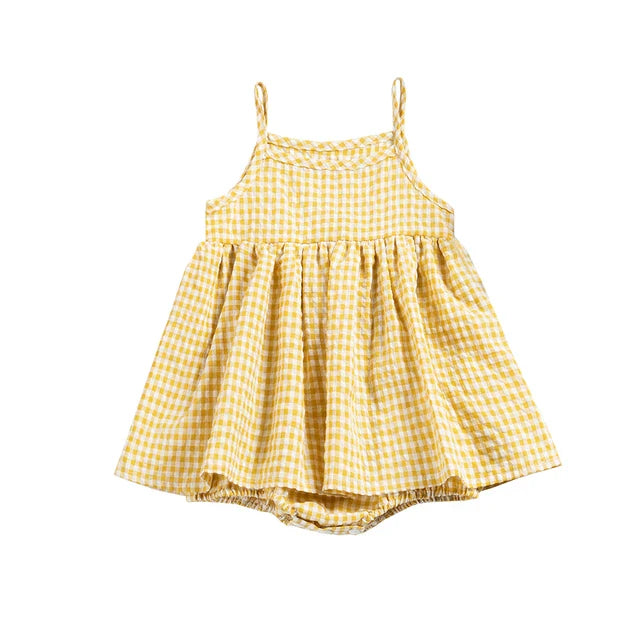 Mini Fashion - Romper - rutete kjole til små jenter