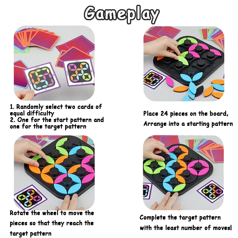 Rotating Logic - Utfordrende puslespill - Tangram brettspill