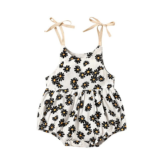 Mini Fashion - Blomstrete babyromper - sommerdrakt til baby