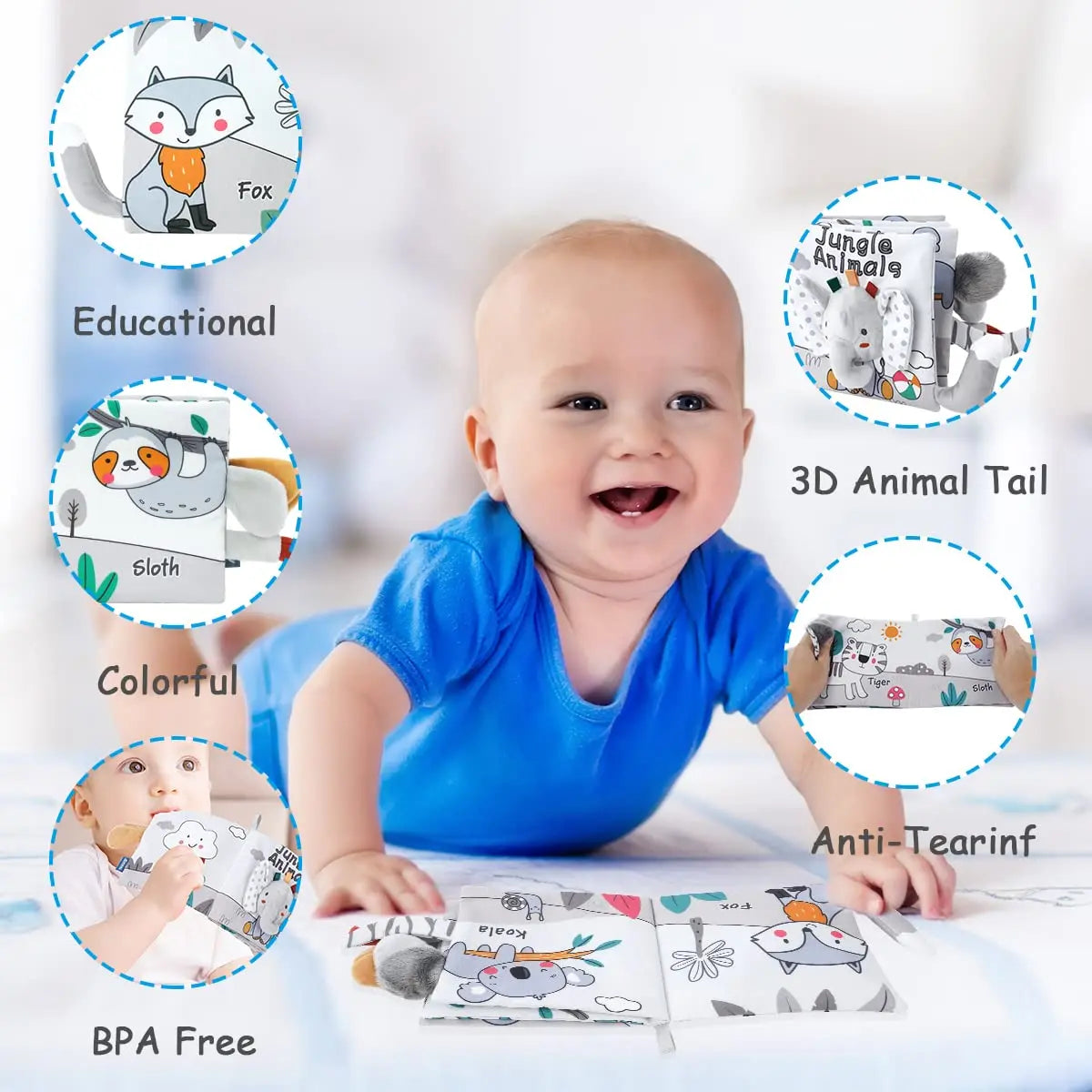 Soft Sensory Book – Kjenn og oppdag - Babyhefte