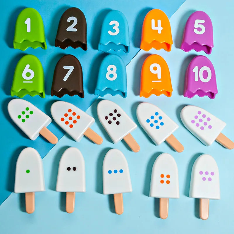 Maths Popsicles - Tellelek med is - en mattelek
