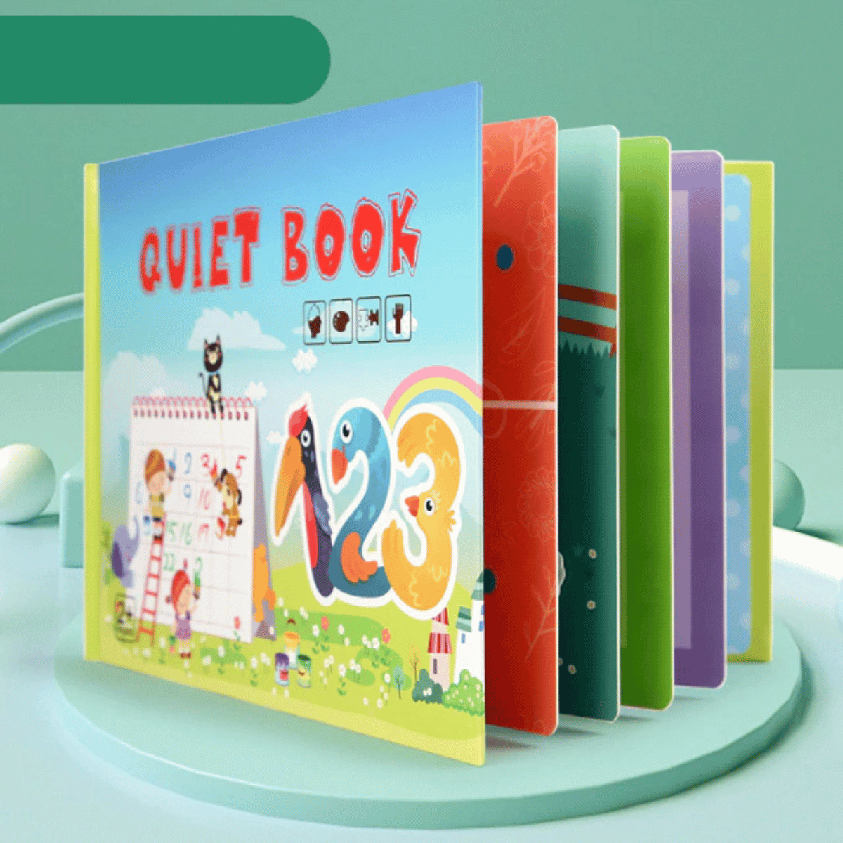 Quiet Book - Utvikle finmotoriske ferdigheter - Læringsbok