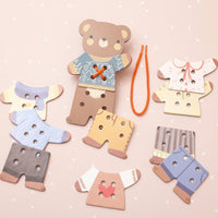 Thumbnail for ThreadBear – Søt og lærerik – Montessori-trådleketøy bjørn