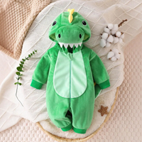 Thumbnail for RoarBuddy – Søt og leken – Baby-dinosaur-onesie med hette
