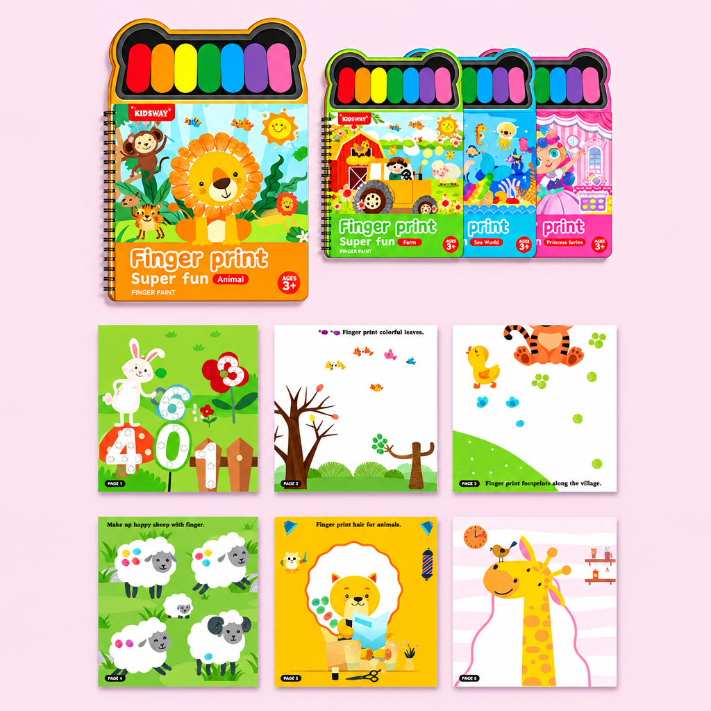FingerArt – Kreativt og fargerikt – Fingerfargebok for barn