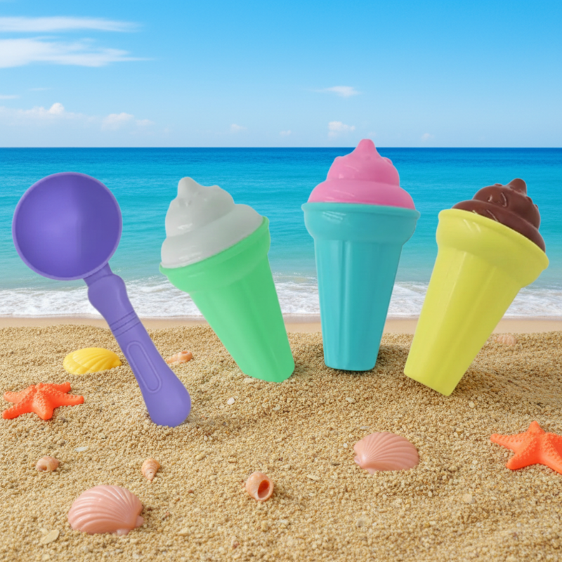 BeachFun – Sandlek & Kreativitet – Strand-is-skje-lekesett