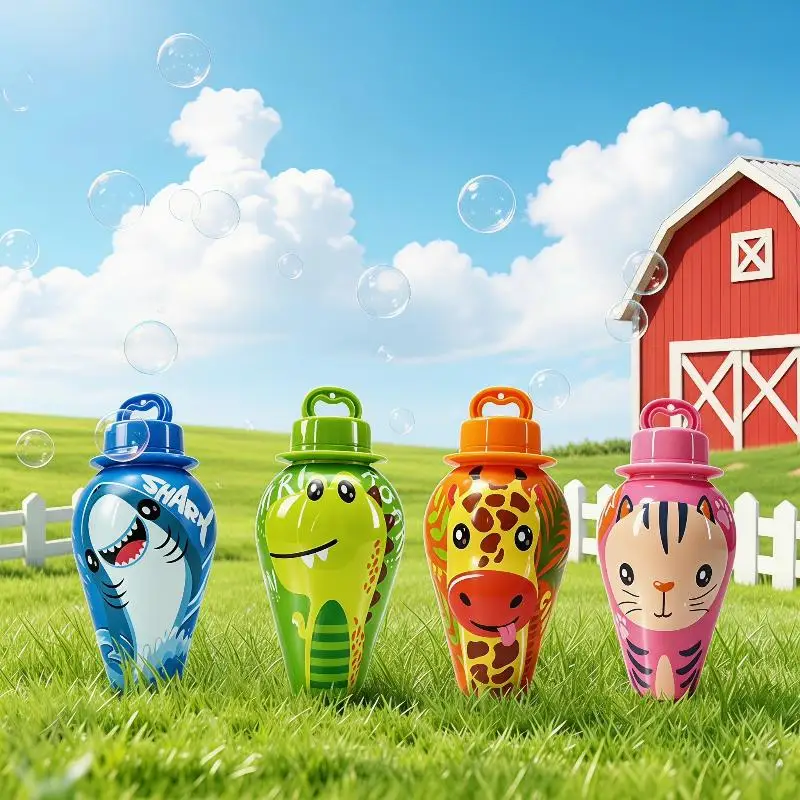 BubblePals – Munter & leken – Mini-bobleblåser med dyremotiv som hindrer søl