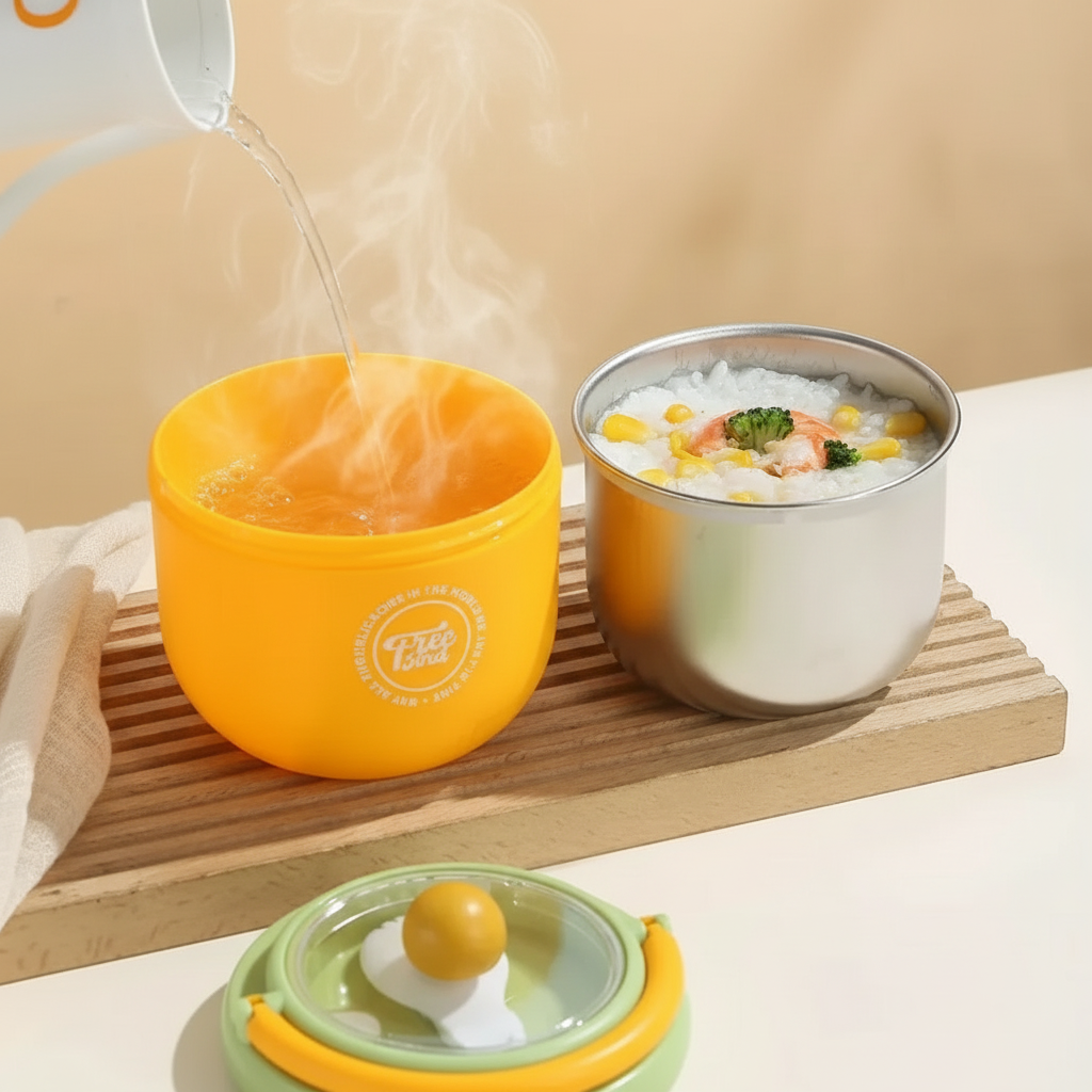 MealMate – Praktisk og isolert – lunsjskål i rustfritt stål med skje