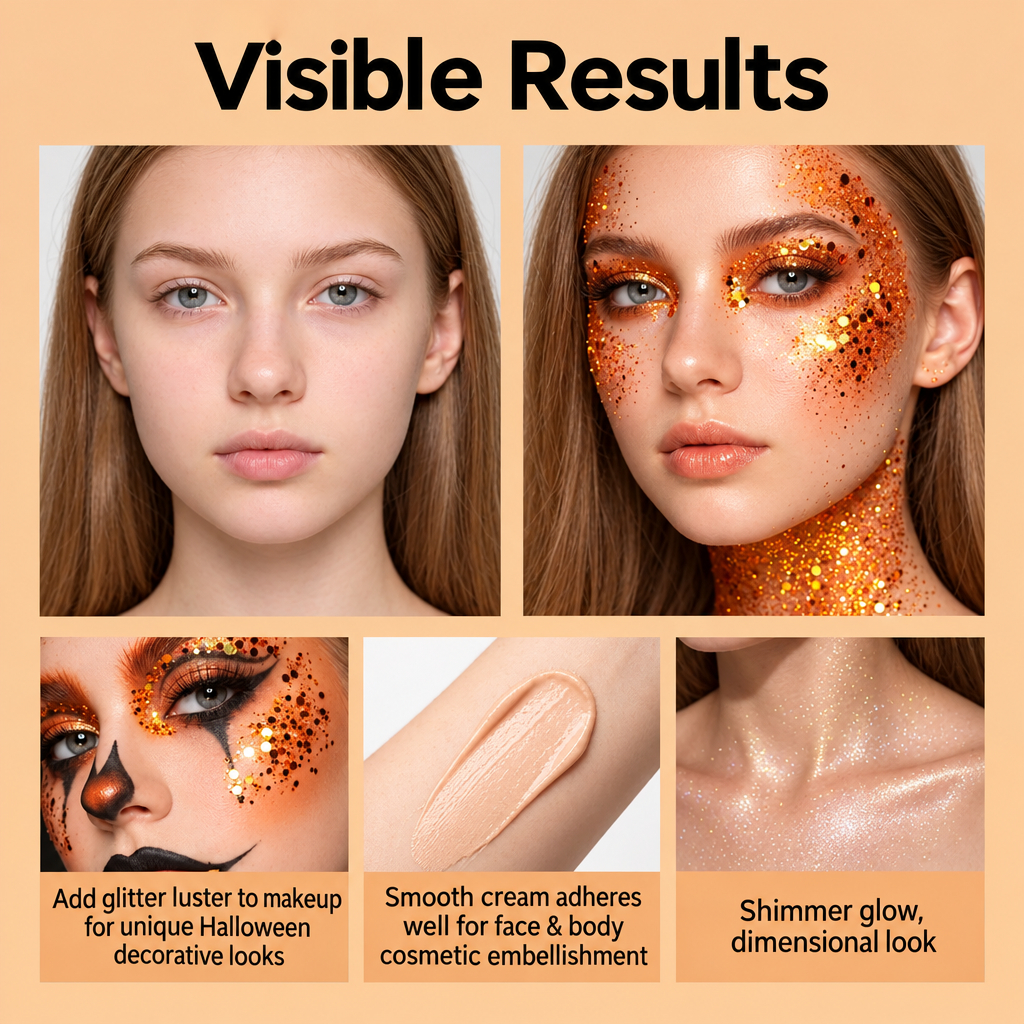 GlitterPop – Glitrende og festlig – Halloween-glitterstift til ansikt, hår og kropp