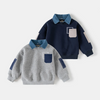 CoolJunior – Varm og stilig – Guttetrøye med denimkrage