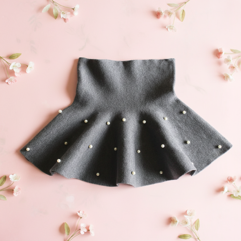 Girls Knitted Skirt – Komfort og stil – Barne skjørt