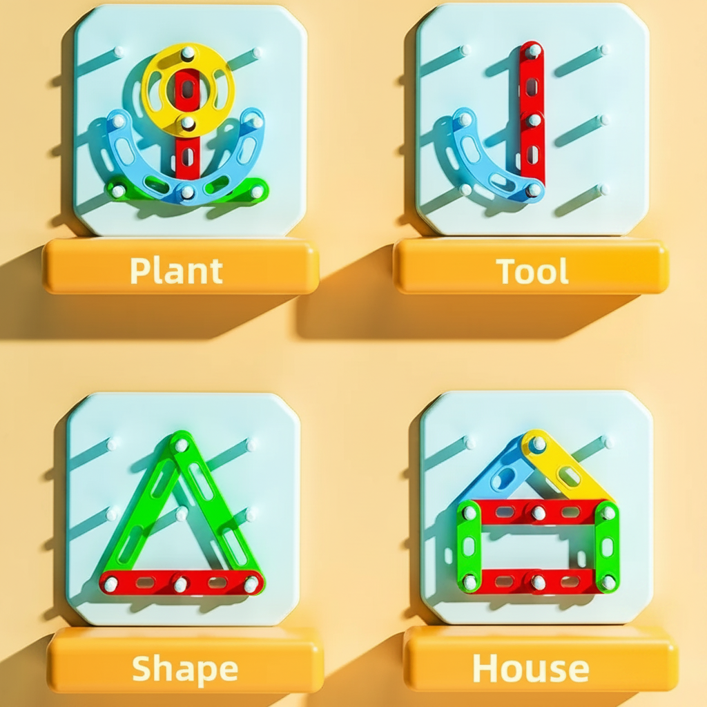 ShapeGenius – Kreativt og lærerikt – Geometrisk pegboard-puslespill