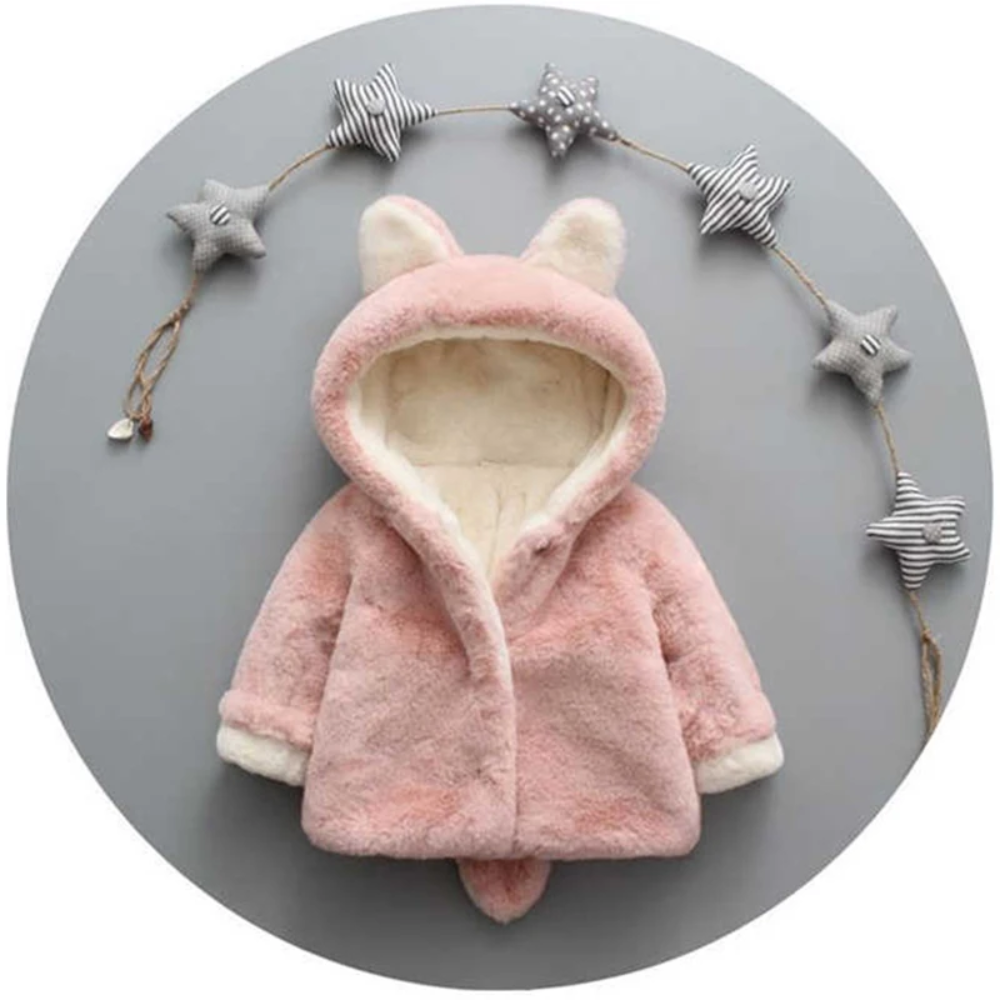 CozyPrincess – Varm og myk – Plysjjakke med hette til jenter