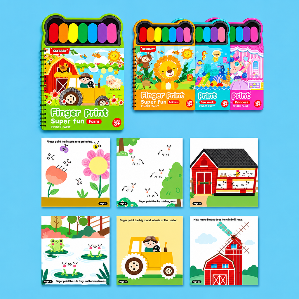 FingerArt – Kreativt og fargerikt – Fingerfargebok for barn