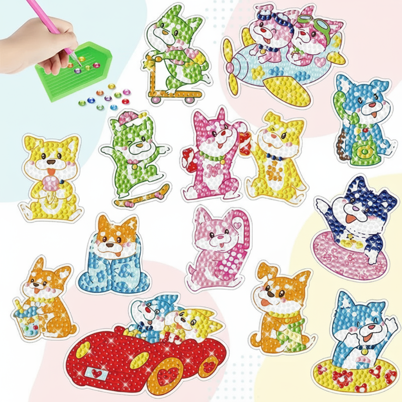 GemArt – Skyggefullt og skinnende – Diamantmaleri-klistremerker