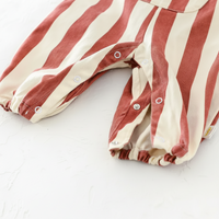 Thumbnail for Striped Overall Romper – Myk og behagelig – Jumpsuit til barn