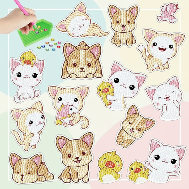 GemArt – Skyggefullt og skinnende – Diamantmaleri-klistremerker