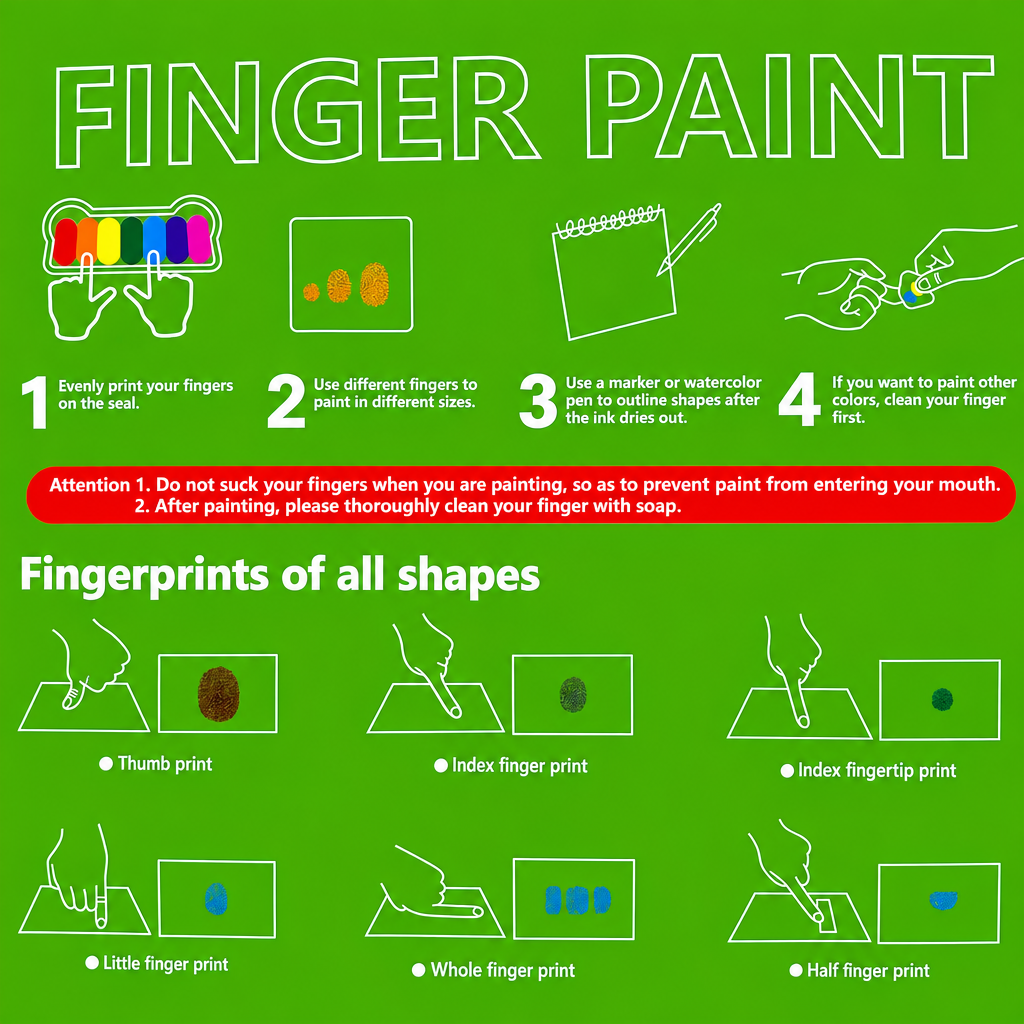 FingerArt – Kreativt og fargerikt – Fingerfargebok for barn
