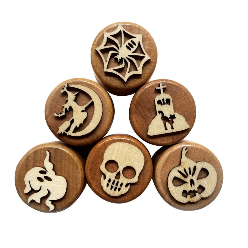 WoodStamp – Montessori & Kreativt – 6 stk. leirestempler av tre