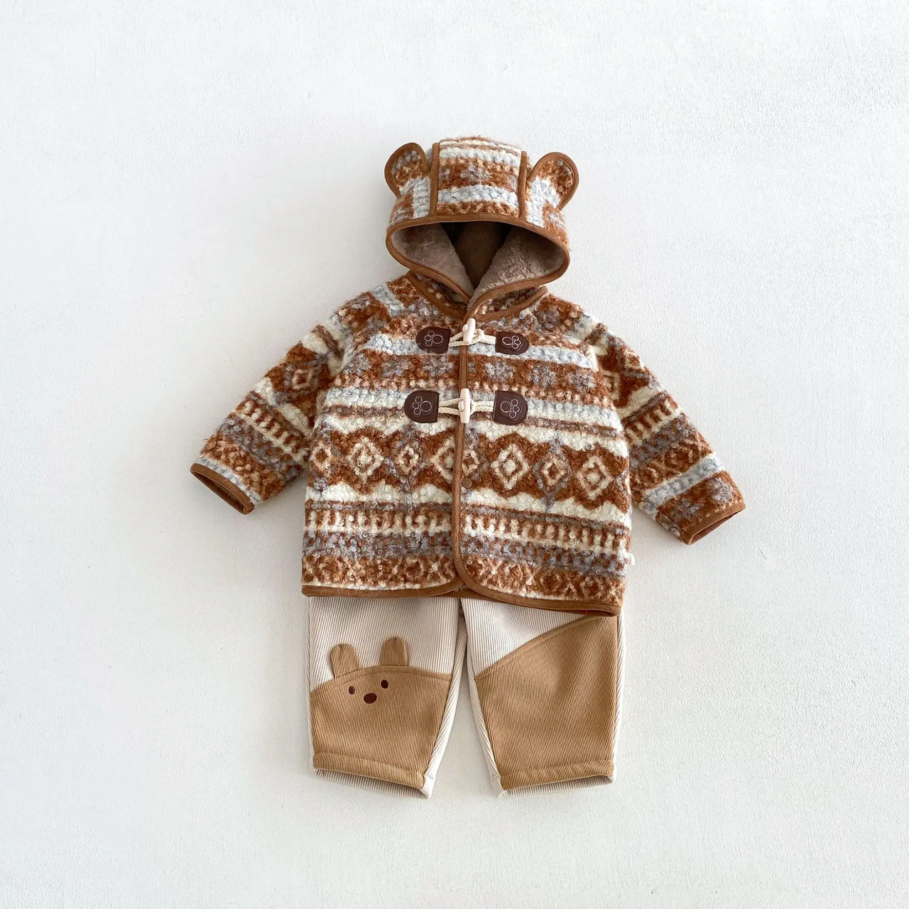 LittleWarm – Koselig og stilig – Vinterjakke med Fair Isle-mønster