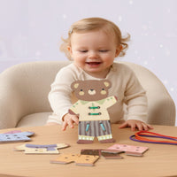 Thumbnail for ThreadBear – Søt og lærerik – Montessori-trådleketøy bjørn