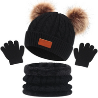 Thumbnail for CozyPom – Varmt og mykt – Vintersett med lue, skjerf og hansker