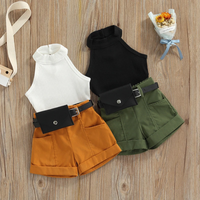 Thumbnail for MiniFashionista – Elegant & Trender – Jentesett med topp, shorts og hofteveske